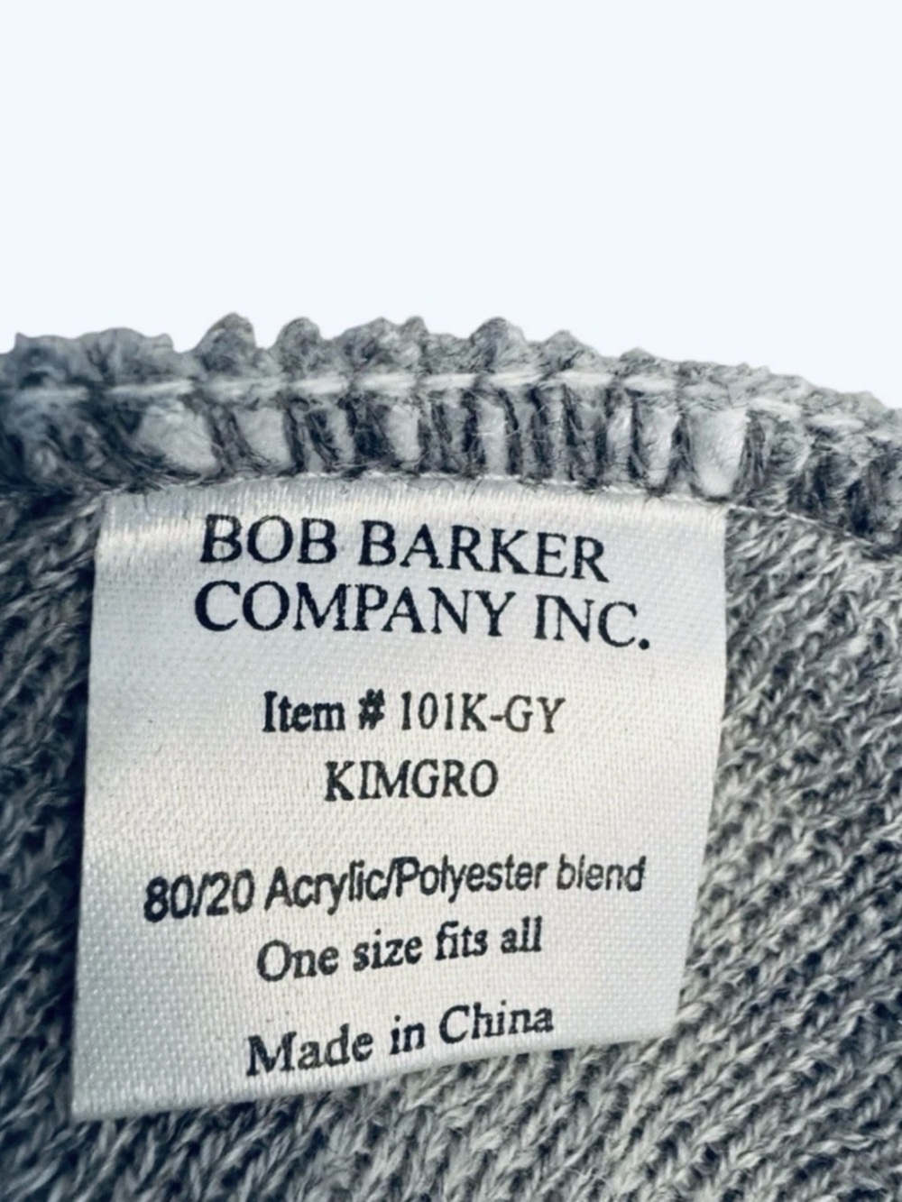 NBC BOB BARKER COMPANY INC. Movie/TV Clothes inmate beanie watch cap SCREEN-USED